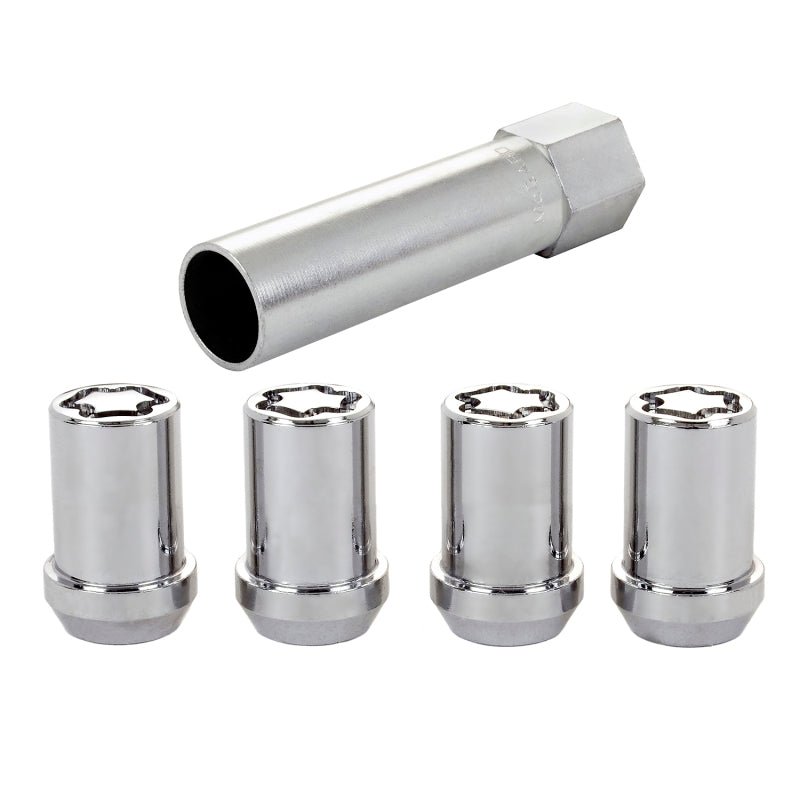 McGard - McGard Wheel Lock Nut Set - 4pk. (Tuner / Cone Seat) M12X1.25 / 13/16 Hex / 1.24in. Length - Chrome - Demon Performance