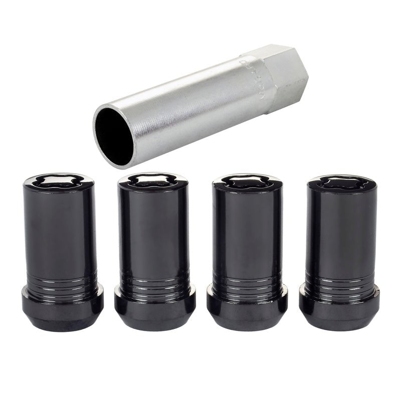 McGard - McGard Wheel Lock Nut Set - 4pk. (Tuner / Cone Seat) M14X1.5 / 22mm Hex / 1.648in. Length - Black - Demon Performance