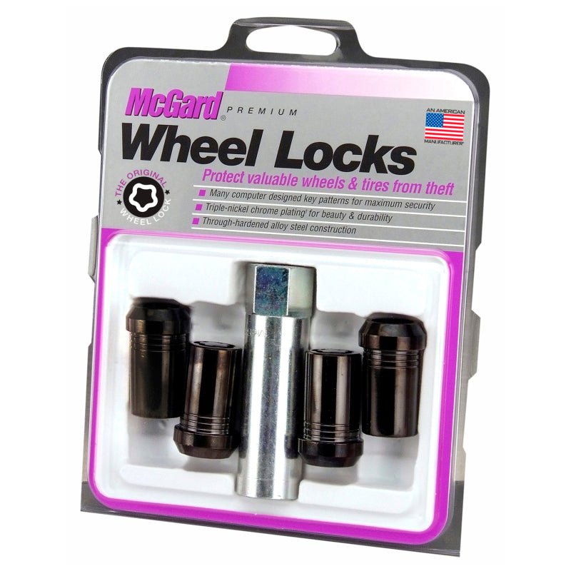 McGard - McGard Wheel Lock Nut Set - 4pk. (Tuner / Cone Seat) M14X1.5 / 22mm Hex / 1.648in. Length - Black - Demon Performance