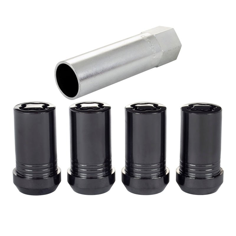 McGard - McGard Wheel Lock Nut Set - 4pk. (Tuner / Cone Seat) M14X1.5 / 22mm Hex / 1.648in. Length - Black - Demon Performance