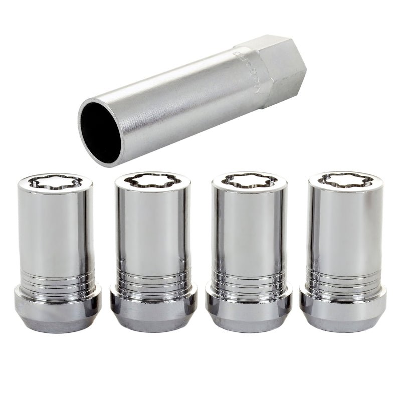 McGard - McGard Wheel Lock Nut Set - 4pk. (Tuner / Cone Seat) M14X1.5 / 22mm Hex / 1.648in. Length - Chrome - Demon Performance