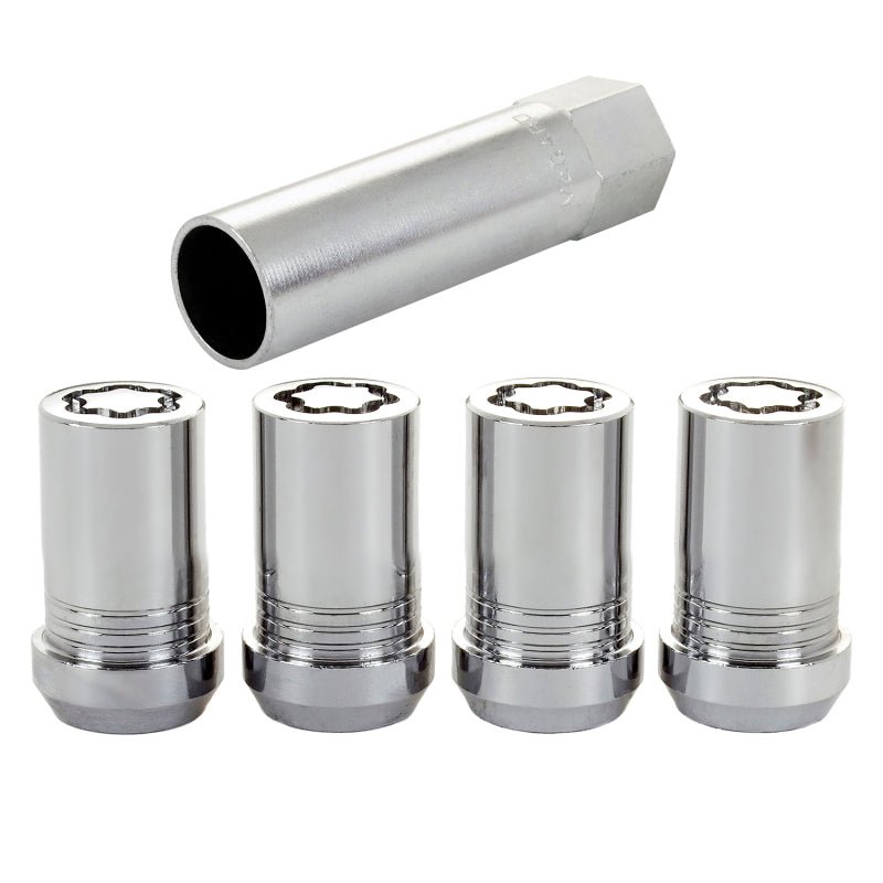 McGard - McGard Wheel Lock Nut Set - 4pk. (Tuner / Cone Seat) M14X1.5 / 22mm Hex / 1.648in. Length - Chrome - Demon Performance