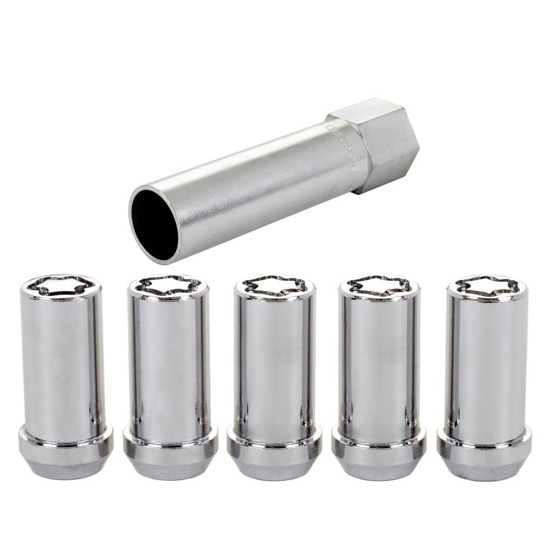 McGard - McGard Wheel Lock Nut Set - 5pk. (Tuner / Cone Seat) 1/2 - 20 / 13/16 Hex / 1.60in. L. - Chrome - Demon Performance