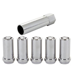 McGard - McGard Wheel Lock Nut Set - 5pk. (Tuner / Cone Seat) 1/2 - 20 / 13/16 Hex / 1.60in. L. - Chrome - Demon Performance