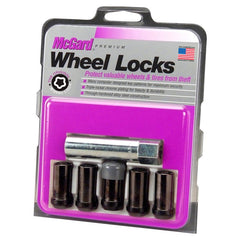McGard - McGard Wheel Lock Nut Set - 5pk. (Tuner / Cone Seat) 1/2 - 20 / 13/16 Hex / 1.60in. Length - Black - Demon Performance