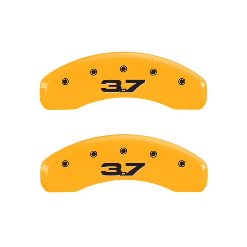 MGP - MGP 4 Caliper Covers Engraved Front 2015/Mustang Engraved Rear 2015/Bar & Pony Black finish slvr ch - Demon Performance