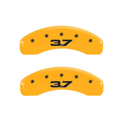 MGP - MGP 4 Caliper Covers Engraved Front 2015/Mustang Engraved Rear 2015/Bar & Pony Black finish slvr ch - Demon Performance