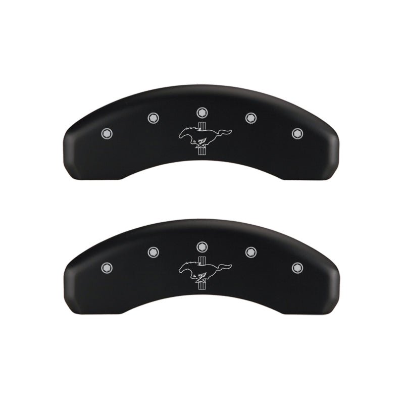 MGP - MGP 4 Caliper Covers Engraved Front 2015/Mustang Engraved Rear 2015/Bar & Pony Red/Silve 19in. Min - Demon Performance
