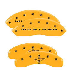 MGP - MGP 4 Caliper Covers Engraved Front 2015/Mustang Engraved Rear 2015/Bar & Pony Red/Silve 19in. Min - Demon Performance