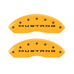 MGP - MGP 4 Caliper Covers Engraved Front 2015/Mustang Engraved Rear 2015/Bar & Pony ylw finish black ch - Demon Performance
