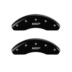 MGP - MGP 4 Caliper Covers Engraved Front & Rear MGP Black finish silver ch - Demon Performance