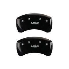 MGP - MGP 4 Caliper Covers Engraved Front & Rear MGP Black finish silver ch - Demon Performance