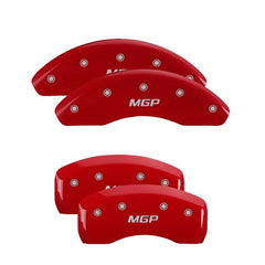 MGP - MGP 4 Caliper Covers Engraved Front & Rear MGP Red finish silver ch - Demon Performance