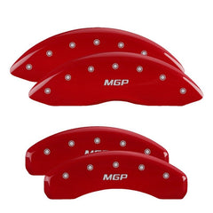 MGP - MGP 4 Caliper Covers Engraved Front & Rear MGP Red finish silver ch - Demon Performance