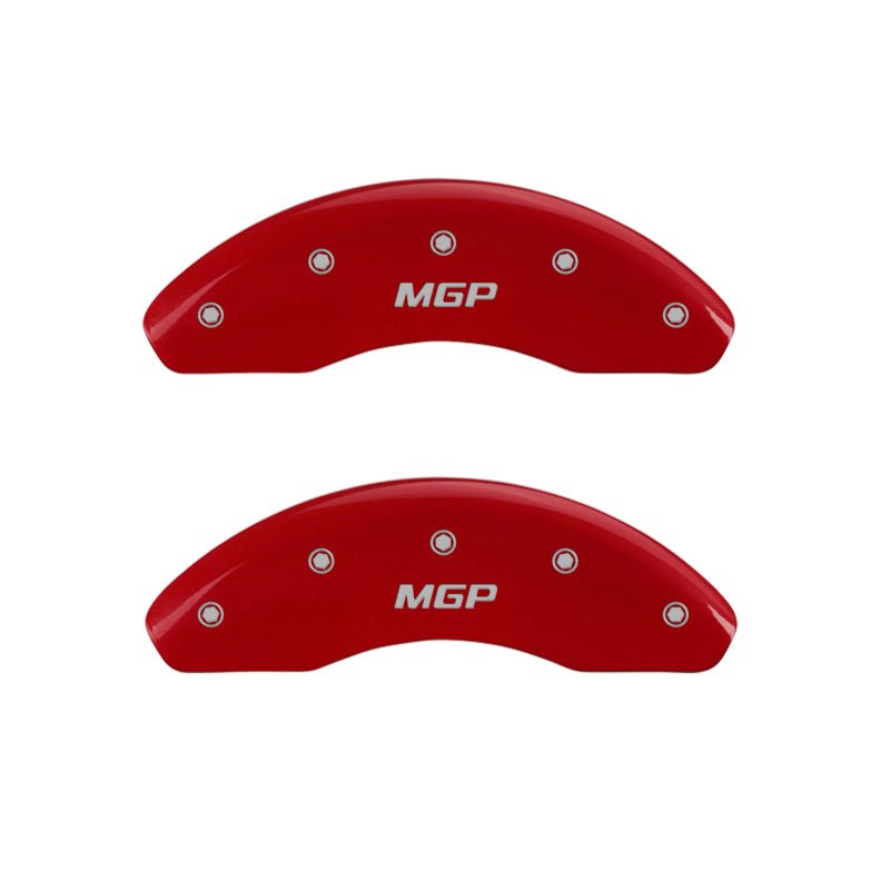 MGP - MGP 4 Caliper Covers Engraved Front & Rear MGP Red finish silver ch - Demon Performance