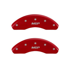 MGP - MGP 4 Caliper Covers Engraved Front & Rear MGP Red finish silver ch - Demon Performance