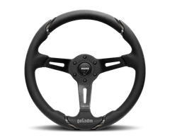 MOMO - Momo Gotham Steering Wheel 350 mm - Black Leather/Black Spokes - Demon Performance