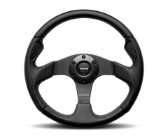 MOMO - Momo Jet Steering Wheel 350 mm - Black AirLeather/Black Spokes - Demon Performance