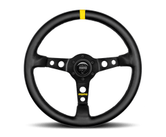 MOMO - Momo MOD07 Steering Wheel 350 mm - Black Leather/Black Spokes/1 Stripe - Demon Performance