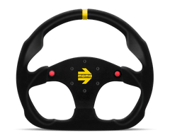 MOMO - Momo MOD30 Buttons Steering Wheel 320 mm - Black Suede/Black Spokes/1 Stripe - Demon Performance