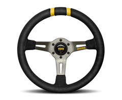 MOMO - Momo MODDRIFT Steering Wheel 330 mm - Black Suede/Anth Spokes/2 Stripes - Demon Performance