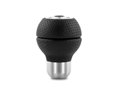 MOMO - Momo Race Shift Knob - Black Airleather, Aluminum Insert - Demon Performance