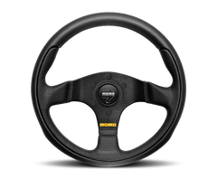 MOMO - Momo Team Steering Wheel 300 mm - 4 Black Leather/Black Spokes - Demon Performance