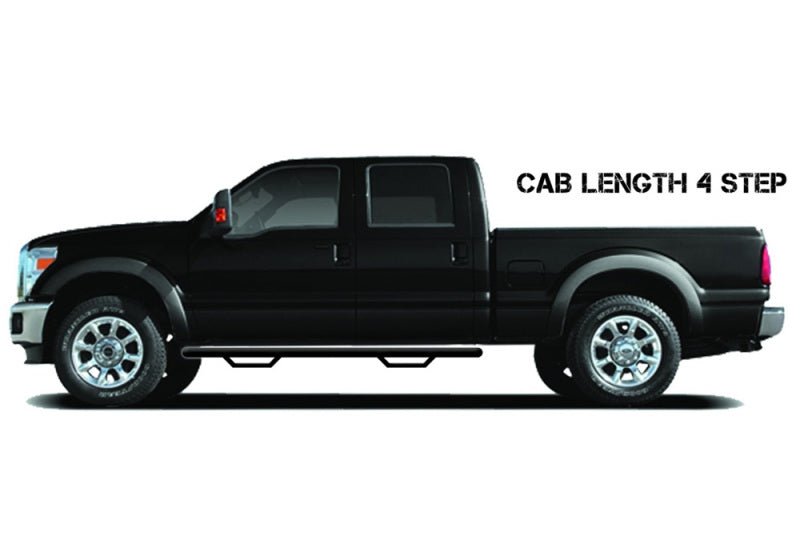 N - Fab - N - Fab Nerf Step 04 - 15 Nissan Titan King Cab - Tex. Black - Cab Length - 3in - Demon Performance