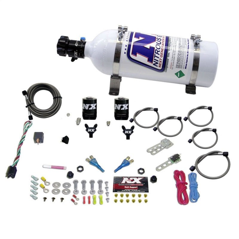 Nitrous Express - Nitrous Express 08 - 10 Dodge Viper EFI Dual Nozzle (100 - 300HP) w/5lb Bottle - Demon Performance