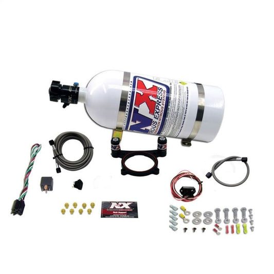 Nitrous Express - Nitrous Express 11 - 15 Ford Mustang GT 5.0L Coyote 4 Valve Nitrous Plate Kit (50 - 200HP) w/10lb Bottle - Demon Performance