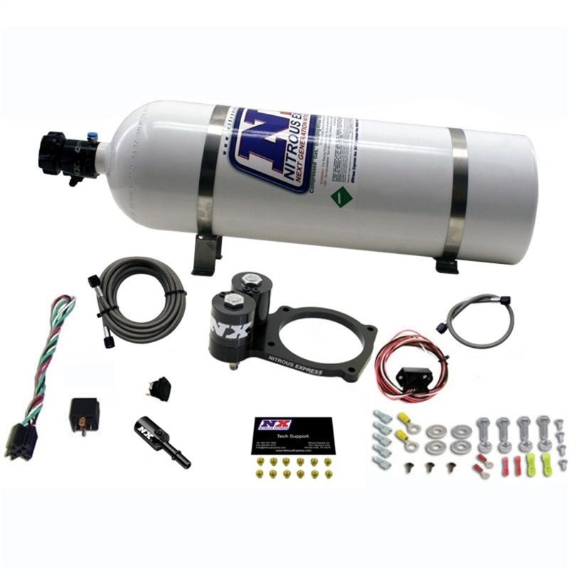 Nitrous Express - Nitrous Express Dodge Hellcat/Demon Nitrous Plate Kit w/15lb Bottle - Demon Performance