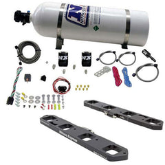Nitrous Express - Nitrous Express Dodge Hemi 5.7L/6.1L/6.4L Direct Port Plate System w/15lb Bottle - Demon Performance