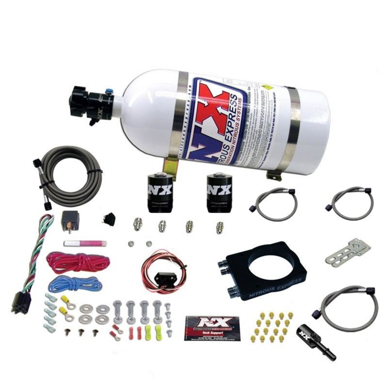 Nitrous Express - Nitrous Express Dodge Hemi Nitrous Plate Kit (50 - 400HP) w/10lb Bottle - Demon Performance