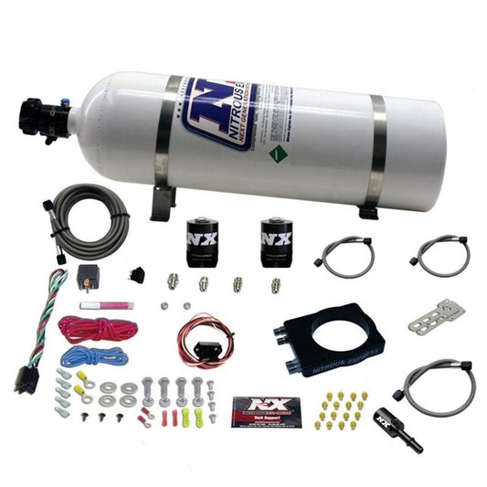 Nitrous Express - Nitrous Express Dodge Hemi Nitrous Plate Kit (50 - 400HP) w/15lb Bottle - Demon Performance