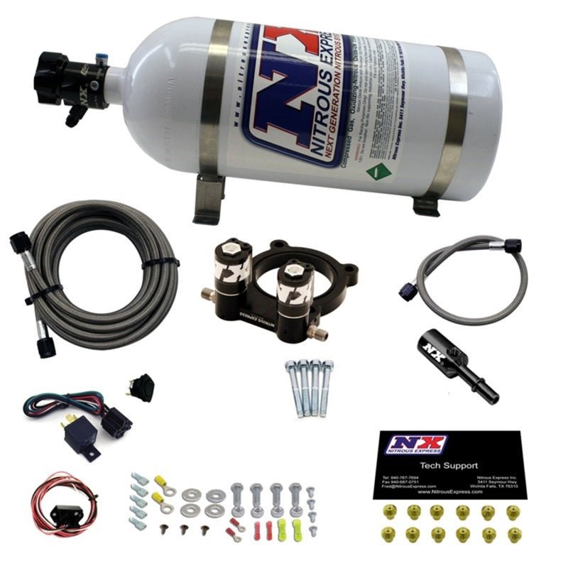 Nitrous Express - Nitrous Express Ford 2.3L Ecoboost Nitrous Plate Kit w/10lb Bottle - Demon Performance