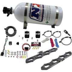 Nitrous Express - Nitrous Express Ford Coyote 5.0L V8 Nitrous Wet Port Plate Kit w/10lb Bottle - Demon Performance