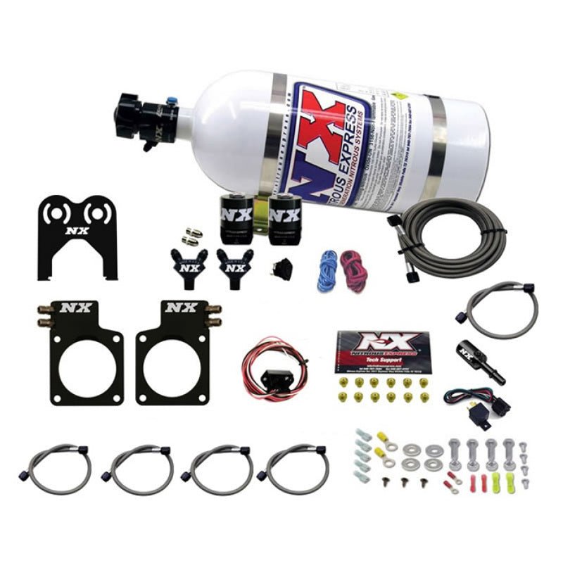 Nitrous Express - Nitrous Express Nissan GT - R Nitrous Plate Kit (35 - 300HP) w/10lb Bottle - Demon Performance