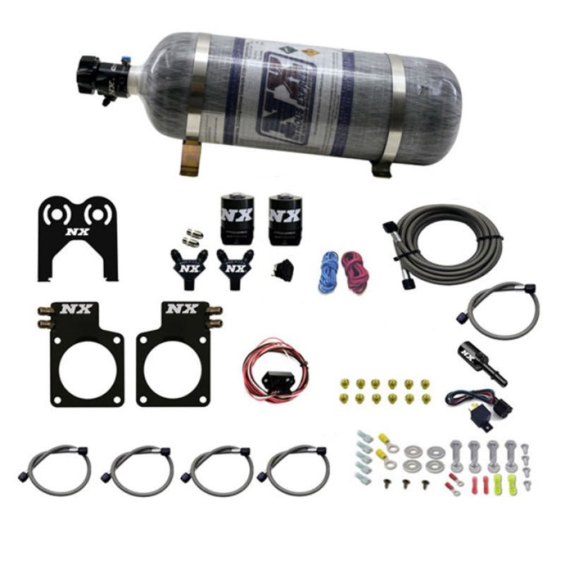Nitrous Express - Nitrous Express Nissan GT - R Nitrous Plate Kit (35 - 300HP) w/Composite Bottle - Demon Performance