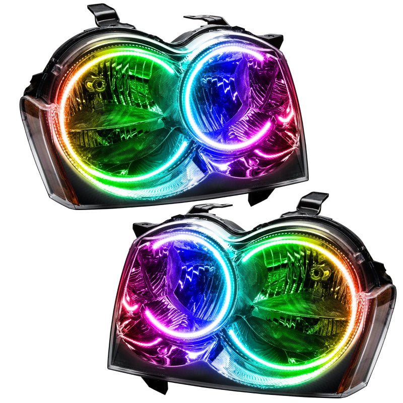ORACLE Lighting - Oracle 05 - 07 Jeep Grand Cherokee SMD HL (Non - HID) - ColorSHIFT w/ BC1 Controller - Demon Performance