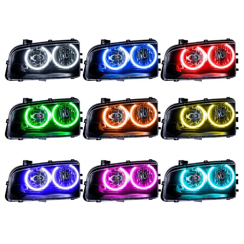 ORACLE Lighting - Oracle 05 - 10 Dodge Charger SMD HL (Non - HID) - ColorSHIFT w/ BC1 Controller - Demon Performance