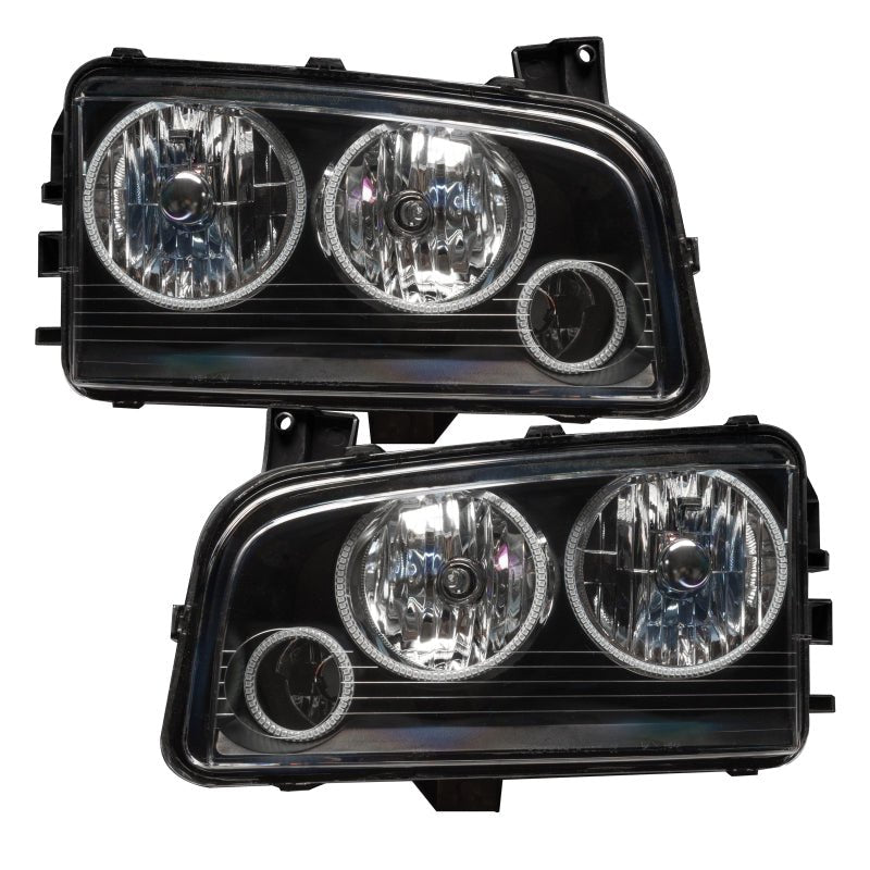 ORACLE Lighting - Oracle 05 - 10 Dodge Charger SMD HL (Non - HID) - Triple Halo - ColorSHIFT w/ BC1 Controller - Demon Performance