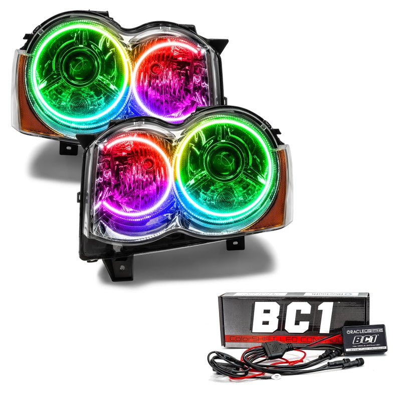 ORACLE Lighting - Oracle 08 - 10 Jeep Grand Cherokee SMD HL - HID - ColorSHIFT w/ BC1 Controller - Demon Performance