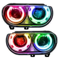 ORACLE Lighting - Oracle 08 - 14 Dodge Challenger SMD HL (HID Style) - ColorSHIFT w/ BC1 Controller - Demon Performance