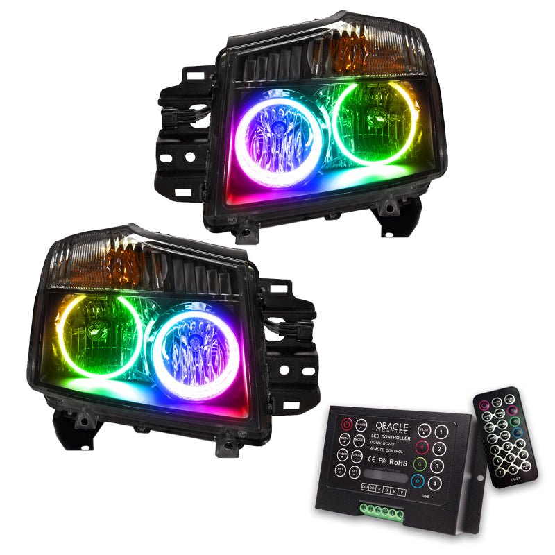 ORACLE Lighting - Oracle 08 - 15 Nissan Titan SMD HL - ColorSHIFT w/ 2.0 Controller - Demon Performance