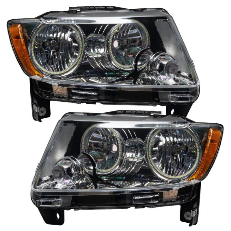 ORACLE Lighting - Oracle 11 - 13 Jeep Grand Cherokee SMD HL (Non - HID) - Chrome - ColorSHIFT w/ BC1 Controller - Demon Performance