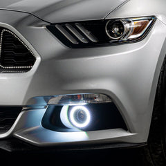 ORACLE Lighting - Oracle 15 - 17 Ford Mustang Dynamic RGB+A Projector Surface Mount Fog Light Halo Kit - ColorSHIFT - Demon Performance