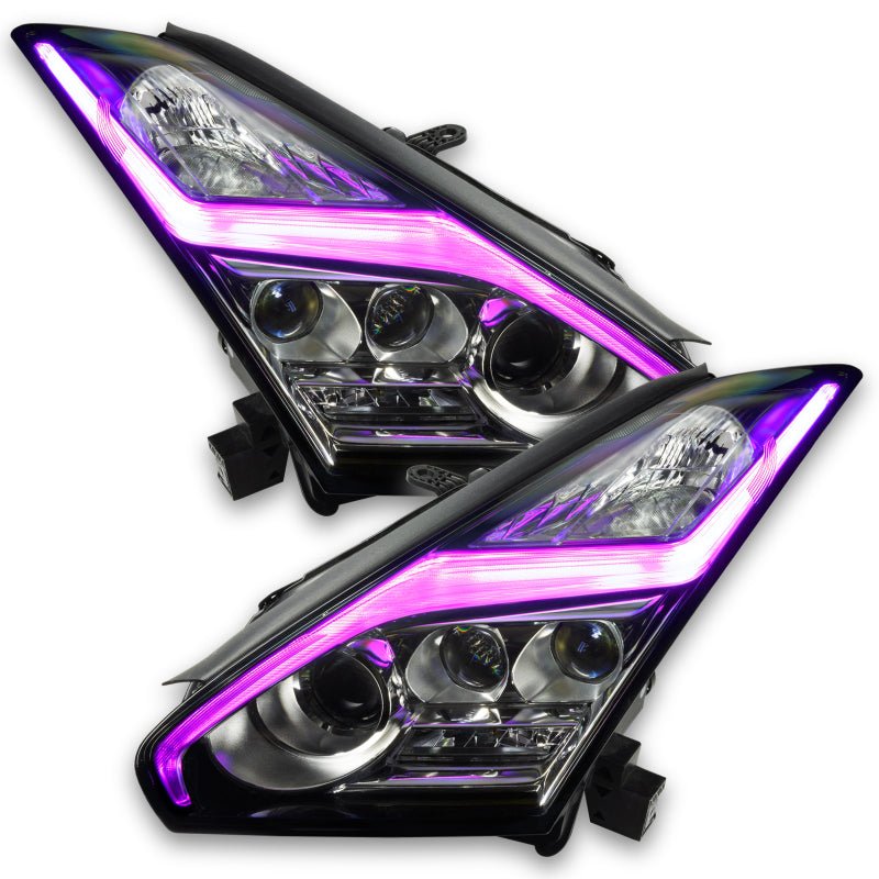 ORACLE Lighting - Oracle 15 - 21 Nissan GT - R RGB+W Lightning Bolt Headlight DRL Upgrade Kit ColorSHIFT w/ BC1 Controller - Demon Performance
