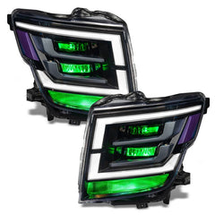 ORACLE Lighting - Oracle 21 - 22 Nissan Titan Demon Eye RGB Headlight Upgrade Kit - ColorSHIFT w/o Controller - Demon Performance