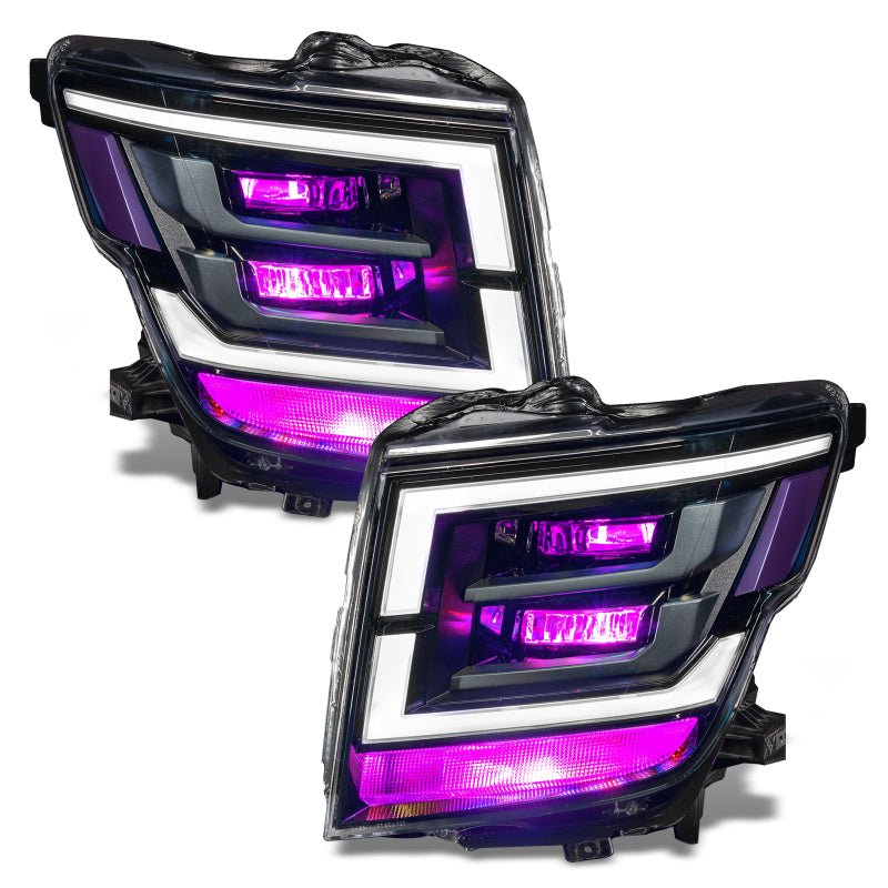 ORACLE Lighting - Oracle 21 - 22 Nissan Titan Demon Eye RGB Headlight Upgrade Kit - ColorSHIFT w/o Controller - Demon Performance