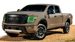 ORACLE Lighting - Oracle 21 - 22 Nissan Titan RGB+W Headlight DRL Upgrade - ColorSHIFT w/ Simple Controller - Demon Performance